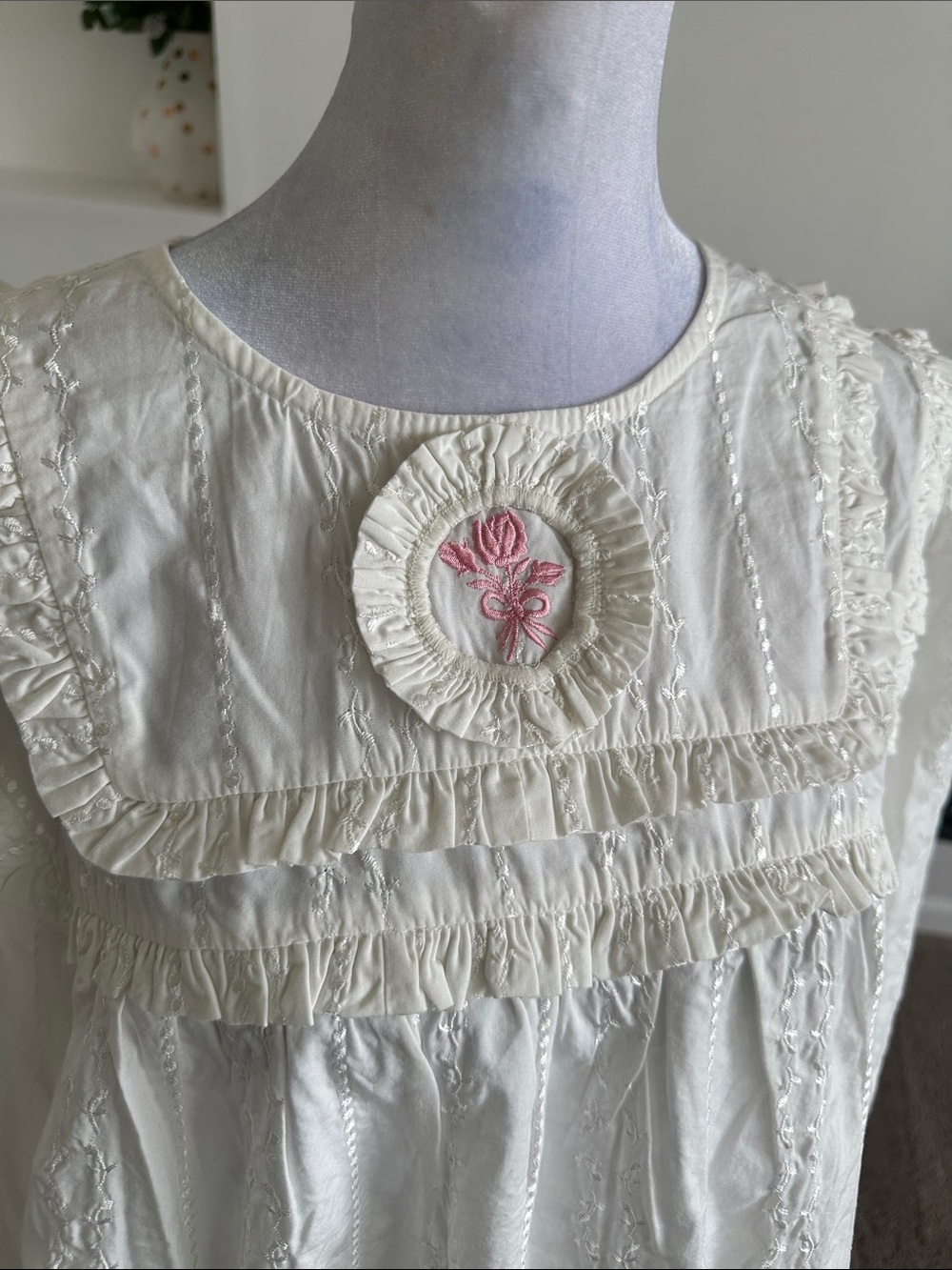 Damson Madder Cream Long-Sleeve Smock Blouse with Pink Floral Detail - Picture 3 of 11